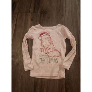 Meowy Christmas Girls Christmas Longsleeve Shirt‎